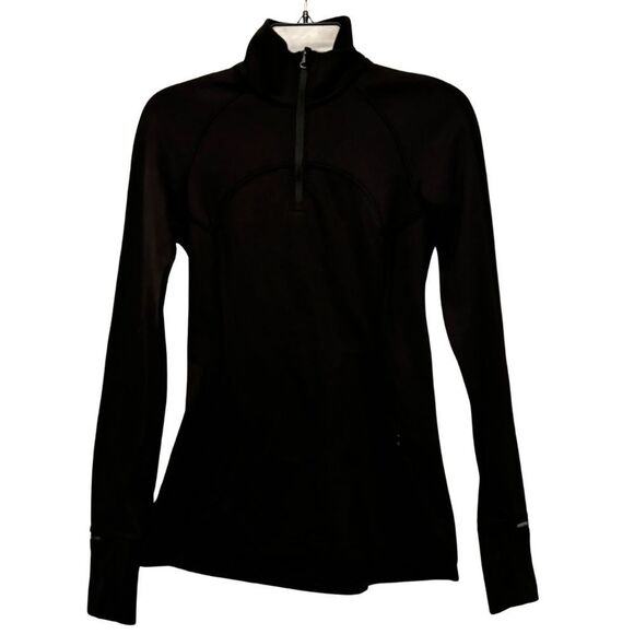EUC Lululemon First Mile 1/2 Zip Pullover in Black - Picture 6 of 14